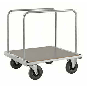 Carretilla de Plataforma Industrial Reforzada de Cuatro Ruedas con Material de Goma y Plataforma Cerrada para Transporte de Herramientas en Almacenes OEM - Product Image 1