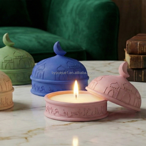 Contenitore Decorativo Islamico Jueone a Forma di <span class=keywords><strong>Mezzaluna</strong></span> con Incisione del Corano, Vaso Vuoto per Candele Profumate e Conservazione di Frutta Secca, Decorazione per Eid e Ramadan - Product Image 6
