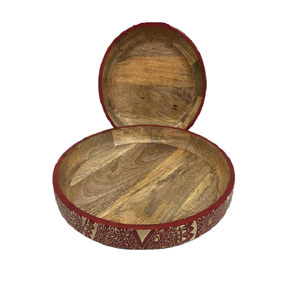 Plateaux de service de nourriture en bois ensemble de deux plateaux de dessert de nourriture de forme ronde pour l'usage d'hôtel et de restaurant - Product Image 1