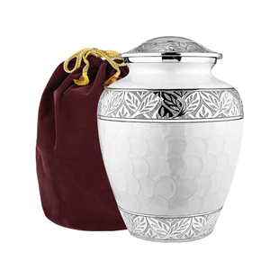 Urnas de cremación de metal para adultos de nuevo diseño Venta a granel Almacenamiento de cenizas Suministros funerarios para cremaciones - Product Image 1