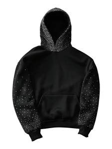 Rhinestone <b>Hoodie</b> <b>Y2K</b> Crystal Graphic Full Zip Sweatshirt Oversized Bling Diamond Pullover Goth Streetwear Hooded Jacket - Product Image 5