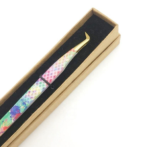 Pinzas para pestañas profesionales antiestáticas de acero inoxidable de primera calidad, función antimagnética, mango cómodo, pestañas negras mate - Product Image 6