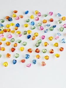 Multi saphir naturel en forme de coeur pierres précieuses en vrac AAA qualité AAA lustre très belles pièces et parfait pour toute fabrication de bijoux - Product Image 2