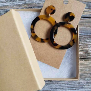 Pendientes de Resina Bordados a Mano, Joyería de Moda de Acero Inoxidable para Mujeres y Niñas, Estilo Clásico para Bodas, Alta Calidad - Product Image 1