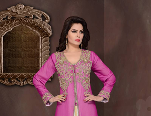 Venta caliente moda modesta para mujeres bordado Georgette islámico Kaftan y Hijab para uso diario Eid fiestas de oración - Product Image 2