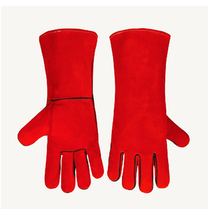 Guantes de cuero para soldar, guantes grandes de cuero hechos con Kevlar para soldar, guantes de cuero ignífugos resistentes al calor para soldadores - Product Image 2