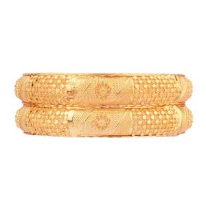 Bracelet de mariage indien ethnique plaqué or gravé texturé mariage bracelet de mariée fabricant indien ensemble de bijoux en gros pour femme - Product Image 6