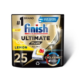 Tablettes lave-vaisselle Finish Ultimate Plus Powerball tout-en-un, paquet de 25 (taille pratique) - Product Image 2