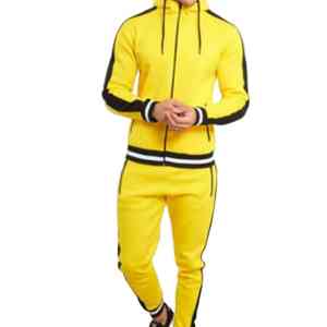 Logo personnalisé de haute qualité 100% polyester multi-poches de couleur jaune pour survêtement d'hiver pour hommes - Product Image 6