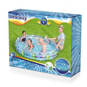 Piscina Inflable Infantil de 183x33 cm, Instalación de Entretenimiento Acuático - Product Image 4