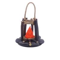 Lampe de nuit artisanale pour bureau, bruit blanc, rechargeable, LED, effet feu de camp en branche d'arbre