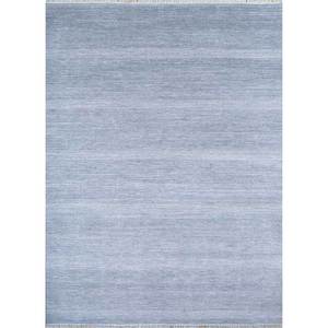 พรมขนสัตว์ไครอส สีเทาและสีดำ ทอมือ รุ่น Skwl-202 ลายทอแบนแบบลายทาง สำหรับบ้าน ขนาด 9x12 ฟุต รูปทรงสี่เหลี่ยมผืนผ้า พรมปูพื้นห้องโถง - Product Image 1