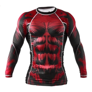 Rash Guard à manches courtes par sublimation personnalisée de qualité supérieure pour hommes respirant Nouveau design pour BJJ MMA Jiu Jitsu-Achetez maintenant! - Product Image 2