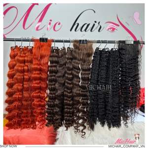 Mèches de cheveux humains vierges Remy vietnamiens pour tissage, qualité supérieure, ondulation profonde, double trame machine - Product Image 4