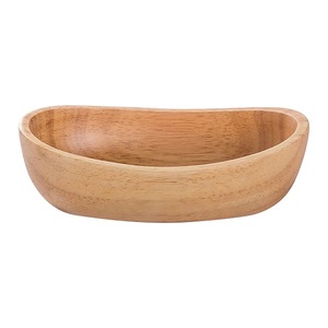 Modern Wooden Serving Bowl with Handle for Fruit Salad Vegetables & Nuts-Party Use Low Price Food Serving Bowl - Product Image 2