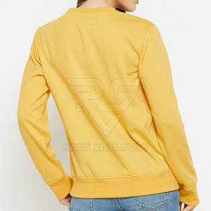 Venta en línea directa de fábrica, sudaderas de algodón 100% de diseño personalizado para mujer, tela de punto con logotipo frontal informal de invierno, recién llegado - Product Image 5