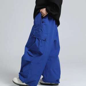 Pantalones Térmicos de Invierno para Mujer, Cintura Media, Elástica, Ajuste Holgado, Transpirables, Pantalones Deportivos de Pierna Ancha, de Algodón, Estilo Urbano, Holgados - Product Image 3