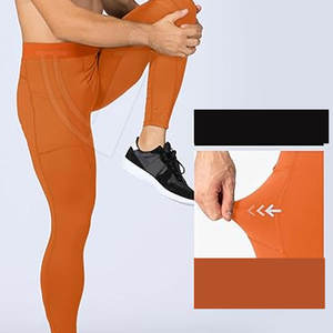 Leggings de patrón recto de nuevo estilo con diseño personalizado Pantalones de compresión de alta calidad para hombres 2025 - Product Image 4