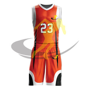 Maillots de basket-ball personnalisés à succès, uniformes pour adultes, respirants, antibactériens, imprimés par sublimation numérique, tissu 100% polyester - Product Image 1