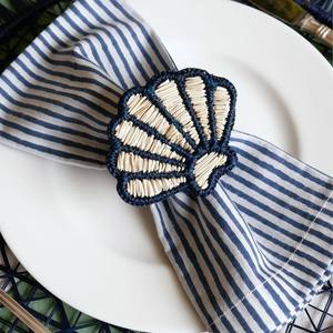 Anillo para Servilletas de Concha Marina de Ratán Costero, Decoración de Mesa Tejida Natural con Tema Playero, Decoración de Mesa Bohemia Rústica Hecha a Mano - Product Image 5