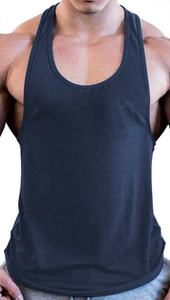 Breathable High Quality Custom Men's Fitness Tank Top Loose <b>Fit</b> Cotton Bamboo Fiber OEM Service - Product Image 4