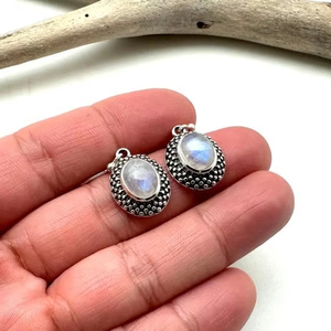 Moonstone Gemstone Jewelry For Women Silver Boho Style <b>Earrings</b> Jewelry 925 Sterling Silver Trending <b>Handmade</b> <b>Earrings</b> Gift For - Product Image 1