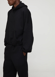 Top vente article hommes pantalons de survêtement personnalisables et ensembles à capuche 450 GSM épais chaud surdimensionné coupe ample survêtement homme 2 pièces ensemble - Product Image 5