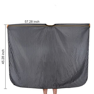 Cape de coupe de cheveux en polyester imperméable de qualité supérieure personnalisée pour barbier coiffeur avec fermeture de cou en silicone - Product Image 4