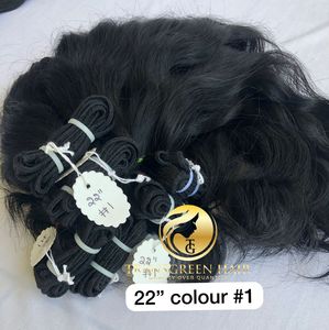 Exportación 100% templo indio virgen máquina doble trama donante único Color #1 22 "Extensión de cabello humano ondulado proveedor indio - Product Image 6