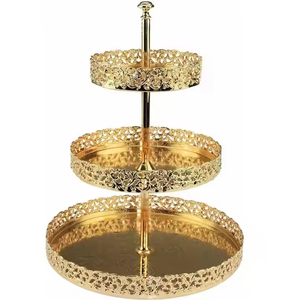 3 Tier Metal Cake <b>Stand</b> Cupcake <b>Stand</b> <b>Tea</b> Party Pastry Serving Platter in Gift Box Round Cake <b>Stands</b> by Decor impex - Product Image 1