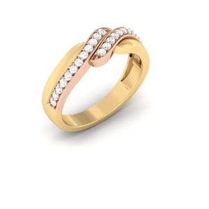 Igi แหวนแต่งงานเพชรธรรมชาติทำด้วยมือ14K/18K แหวนทองแข็งของขวัญเครื่องประดับที่ไม่ซ้ำกันสำหรับผู้หญิงในอินเดีย - Product Image 3