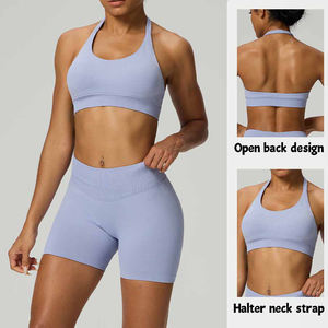 Conjuntos de Fitness sin costuras para correr para mujer, chaqueta con cremallera para gimnasio, mallas, ropa deportiva de alta calidad, conjunto de Yoga, conjuntos de ropa deportiva personalizados para mujer - Product Image 4