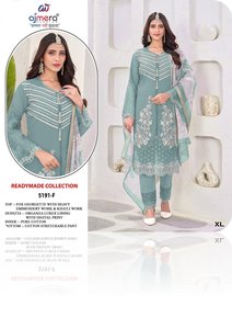 Traje Tradicional Pakistaní para Mujer, Kurti Shalwar Kameez, Estilo Étnico Indio, Elegante, Cómodo, para Fiesta - Product Image 4