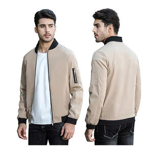 Chaqueta Bomber grande con parche para hombre, Cazadora Bomber de satén, venta al por mayor - Product Image 1