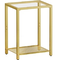 Produit à vendre populaire Table d'appoint ronde en métal avec panier de rangement Table basse décorative de salon pour restaurant à domicile