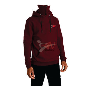 คุณภาพสูงที่กําหนดเองการพิมพ์โลโก้ผู้ชายเสื้อสวมหัว Hoodie วัสดุที่กําหนดเองยืดหยุ่นผู้ชายเสื้อสเวตเตอร์ Hoodie - Product Image 4