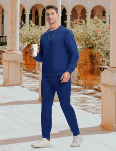 Conjunto de chándal informal de 2 piezas para hombre, Sudadera con capucha de manga larga y pantalones de chándal para correr, sudadera de talla XL con logotipo personalizado - Product Image 3