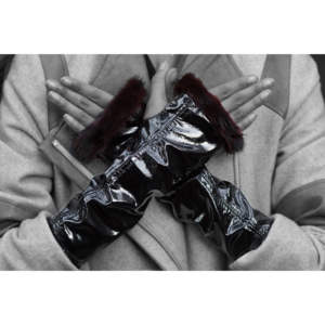 Guantes Negros de Cuero Sintético con Protección para los Nudillos, para Uso Diario Informal, Ciclismo, Fiestas, Hechos con Cuero de Oveja y Cuero Sintético - Product Image 1