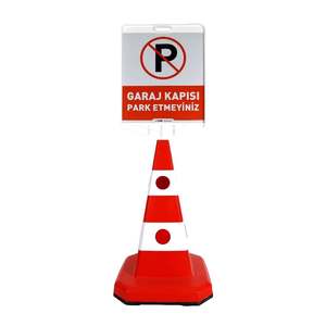 Double Sided Garage Door <b>Sign</b> No Parking Rectangle Print Reflective Material - Product Image 2