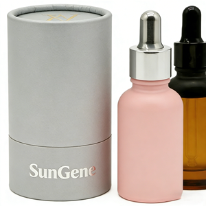 Boîte d'emballage en papier kraft écologique biodégradable de forme cylindrique élégante de couleur violette pour les soins de la peau, la crème pour le visage, le parfum, l'huile essentielle, la lotion - Product Image 4