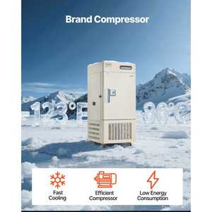 Upright Ultra Low Temp Laboratory Deep Freezer 28L Digital Display Adjustable Temperature 40 123 Fahrenheit Casters 3-Year - Product Image 2
