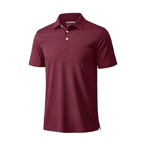 Camisas de Manga Corta para Hombre, Tejido Sólido Antiarrugas, Corte Regular, 100% Algodón, Camisetas Polo - Product Image 3