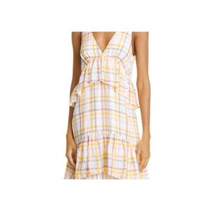 Abito Estivo da Donna Cinq a Sept, Bianco con Scollo a V in Tessuto Chiffon - Product Image 5