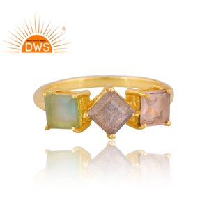 แหวนพลอยหลากสีทำจากเงิน925 18K ดีไซน์ทันสมัยเครื่องประดับอัญมณีหลากแบบตามต้องการสำหรับผู้หญิงเป็นของขวัญให้กับเธอ - Product Image 3