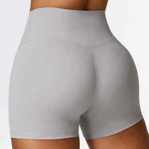 Customized <b>Women's</b> <b>Tight</b> Yoga <b>Shorts</b> High Waist Gym Fitness <b>Shorts</b> Quick Dry Hip Lifting Solid Sports Pants <b>for</b> <b>Women</b> - Product Image 4