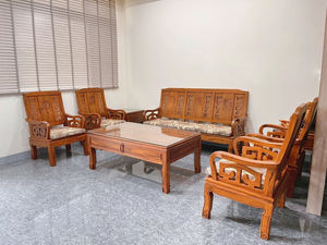 Sillón Modular Individual de Madera de Teca de Lujo, Estilo Clásico Chino, para Sala de Estar - Product Image 6