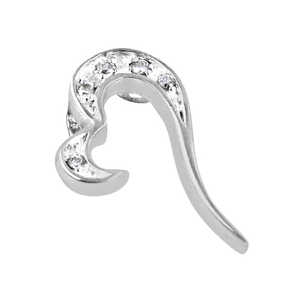 Collier avec pendentif en forme de cœur en argent 925 avec diamants pour femmes, bijoux de qualité supérieure - Product Image 1