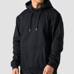 Pull-over en coton uni d'hiver à logo personnalisé Nouveau design Vêtements décontractés Sweat à capuche de style streetwear de haute qualité pour hommes - Product Image 4