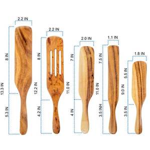 Cucharas de Cocina de Madera Nuevas al por Mayor, Utensilios para Servir Arroz, Herramientas de Cocina para Restaurante, Hogar, Vajilla, Hechas en India - Product Image 2