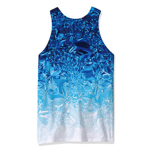 2023 Summer Custom Logo Tank Top for <b>Men</b> <b>Sports</b> Fitness Gym <b>Vest</b> 3D Pattern Casual Breathable Polyester Muscle Workouts Washed - Product Image 3